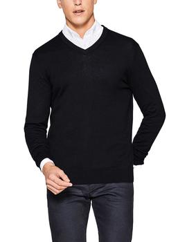 Jersey Esprit cuello pico negro