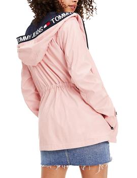 Chubasquero Tommy Jeans rosa