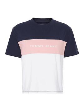 Camiseta Tommy Jeans bloques marino