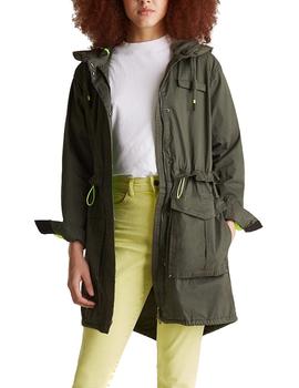 Parka Esprit capucha kakhi