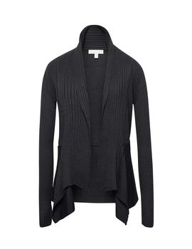Chaqueta Esprit acanalada negro