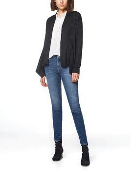 Chaqueta Esprit acanalada negro
