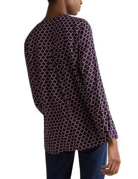 Blusa Esprit estampada marino