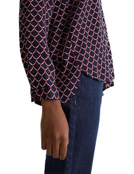 Blusa Esprit estampada marino