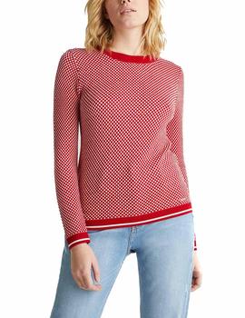 Jersey Esprit textura 3d rojo