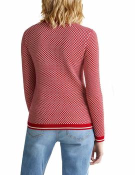 Jersey Esprit textura 3d rojo