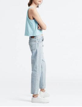 Pantalón vaquero Levis 501 Crop azul