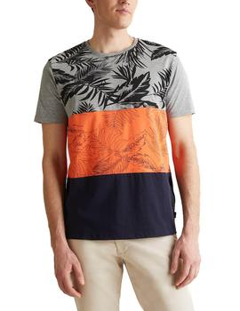 Camiseta Esprit bloques naranja