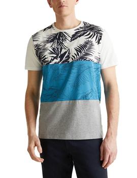 Camiseta Esprit bloques azul