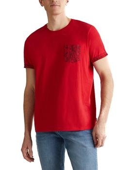 Camiseta Esprit bolsillo rojo