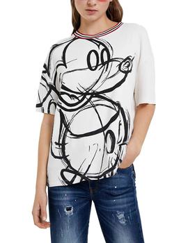 Camiseta Desigual Love Mickey blanco