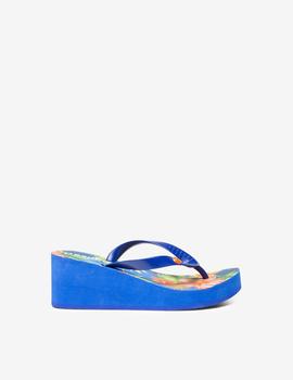 Sandalias Desigual Lola Tropical azul