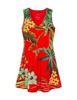 Vestido Desigual Memphis estampado rojo