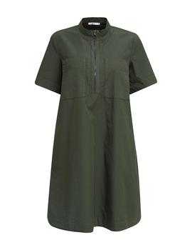 Vestido Esprit estilo militar verde