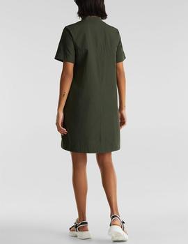 Vestido Esprit estilo militar verde