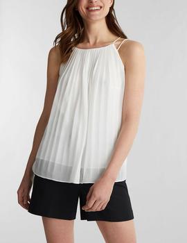 Blusa Esprit plisada blanco