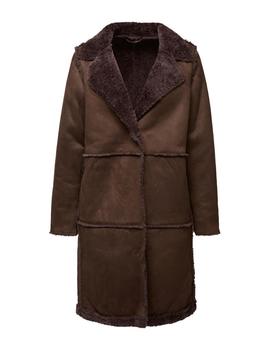 Abrigo Esprit recto marrón