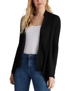 Chaqueta Esprit abierta de canalé negro