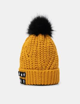 Gorro Desigual Messages mostaza