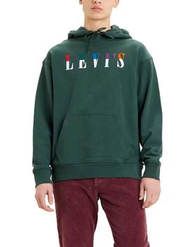 Sudadera Levis relaxed logo verde