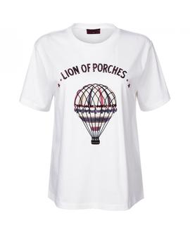 Camiseta Lion of Porches estampada blanco
