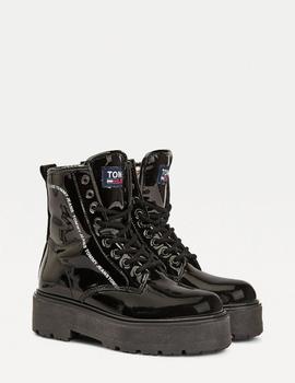 Botas Tommy Jeans Pat charol negro