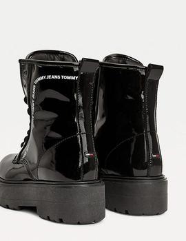 Botas Tommy Jeans Pat charol negro