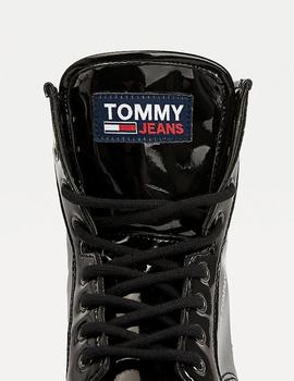 Botas Tommy Jeans Pat charol negro