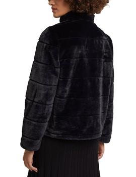 Chaqueta Esprit pelo sintético negro
