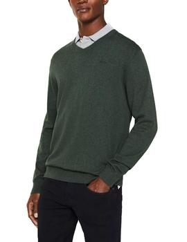 Jersey Esprit cuello pico verde