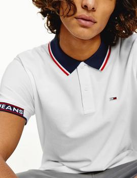 Polo Tommy Jeans blanco