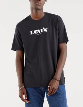 Camiseta Levis relaxed logo negro