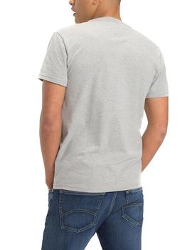 Camiseta Tommy Jeans Split Logo gris