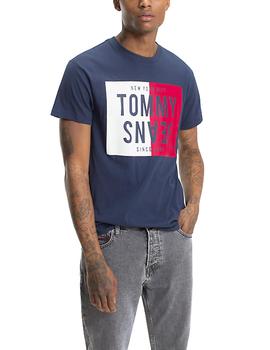 Camiseta Tommy Jeans Split Box azul