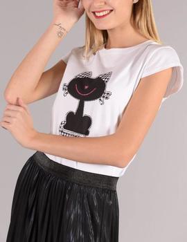 Camiseta Mimi-Mua estampada blanco