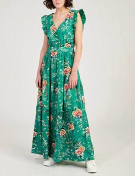 Vestido Naf Naf estampado verde