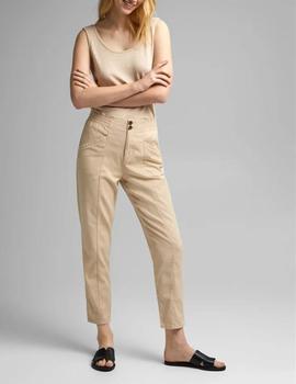 Pantalón Esprit paperbag beige