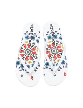 Sandalias Desigual Flop Butterfly blanco