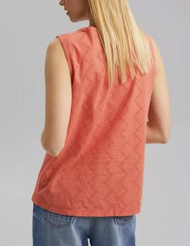 Camiseta Esprit coral