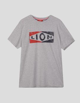 Camiseta Lion of Porches logo gris