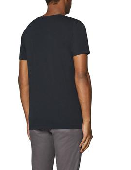 Camiseta Esprit c/pico manga corta negro