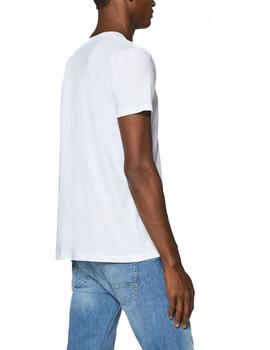 Camiseta Esprit c/pico manga corta blanco