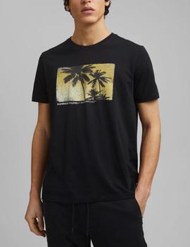 Camiseta Esprit estampada negro