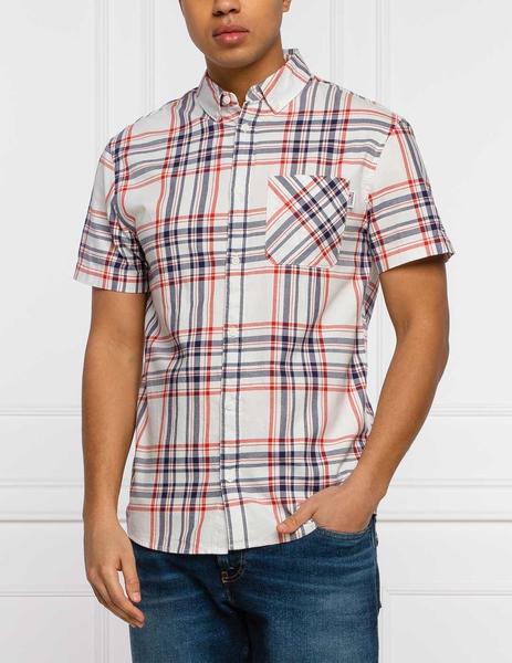 espía Divertidísimo persona CAMISA TOMMY JEANS CUADROS BLANCO