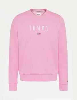 Sudadera Tommy Jeans logo rosa