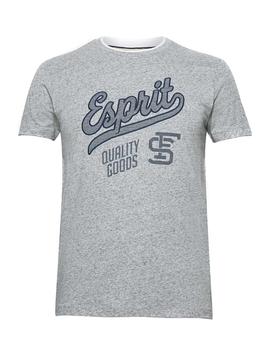Camiseta Esprit logo retro azul