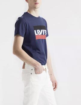 Camiseta Levis logo sport azul