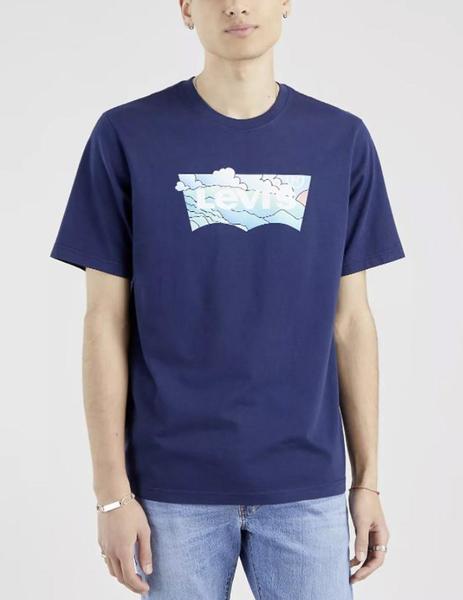 Camiseta levis logo azul discount