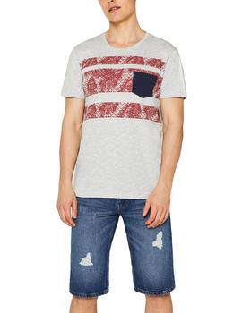 Camiseta Esprit estampada gris