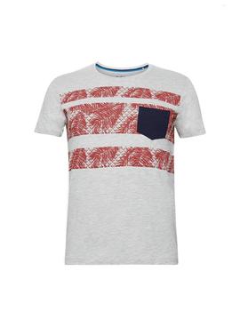 Camiseta Esprit estampada gris